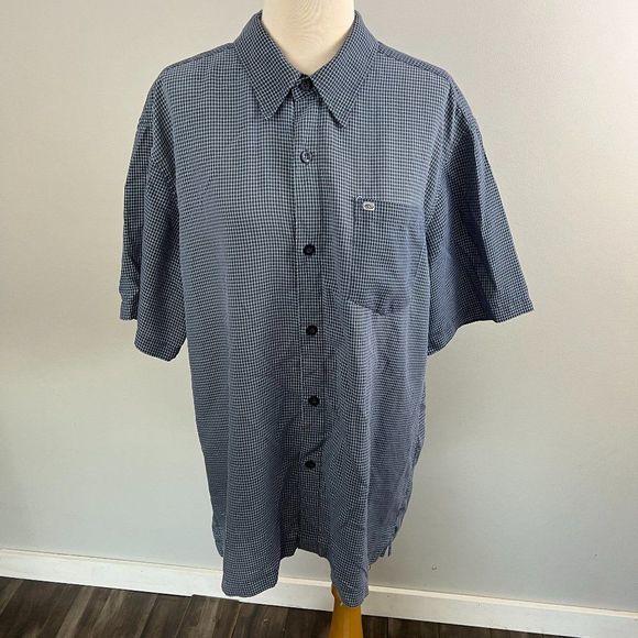 🌿4/$35🌿GOTCHA Blue Plaid Button Down‎ Shirt (L) - Picture 2 of 8